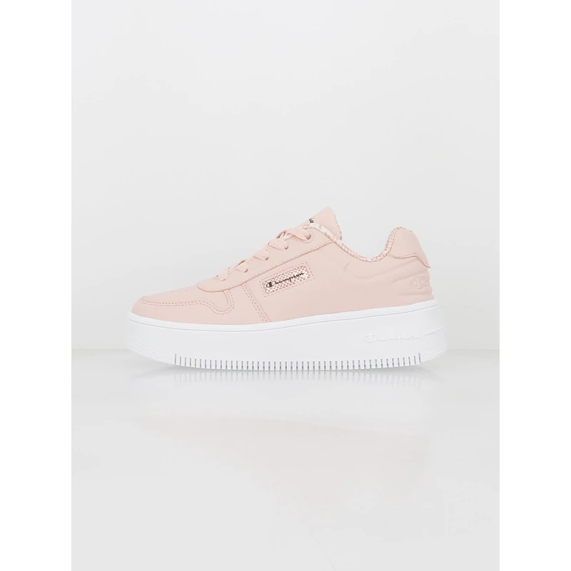Baskets Basses Rebound Plateforme Animal Rose Femme - Champion