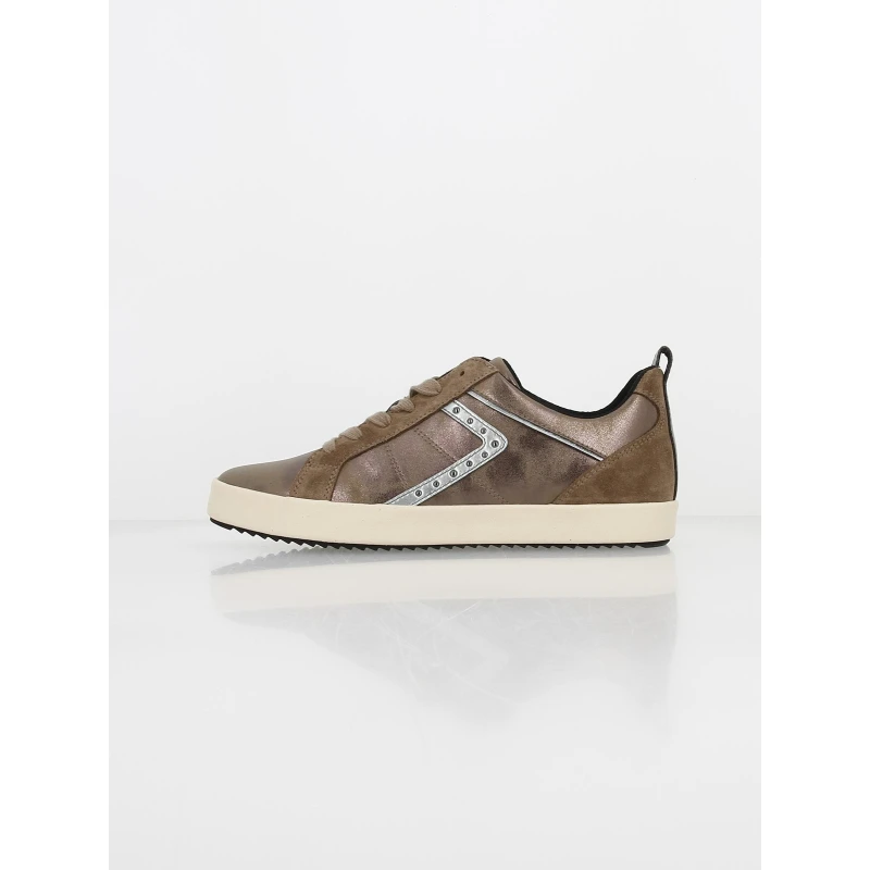 Baskets Blomiee Beige Métallisé Femme - Geox