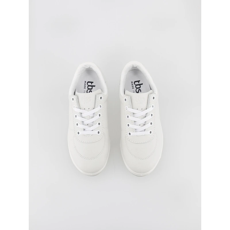 Baskets En Cuir Tennis Brandy écru Femme - Tbs – Image 4