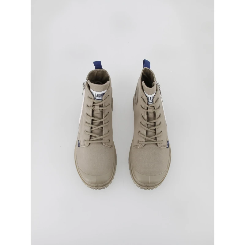 Baskets Montantes En Toile French Outzip Beige Femme - Palladium – Image 4