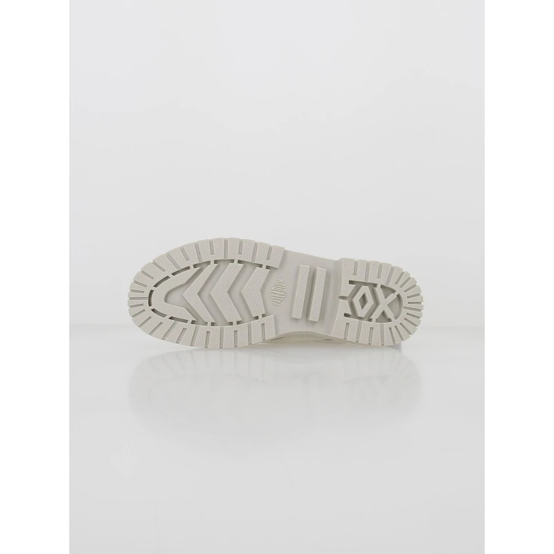 Baskets Montantes En Toile French Zip Crème Femme - Palladium – Image 5