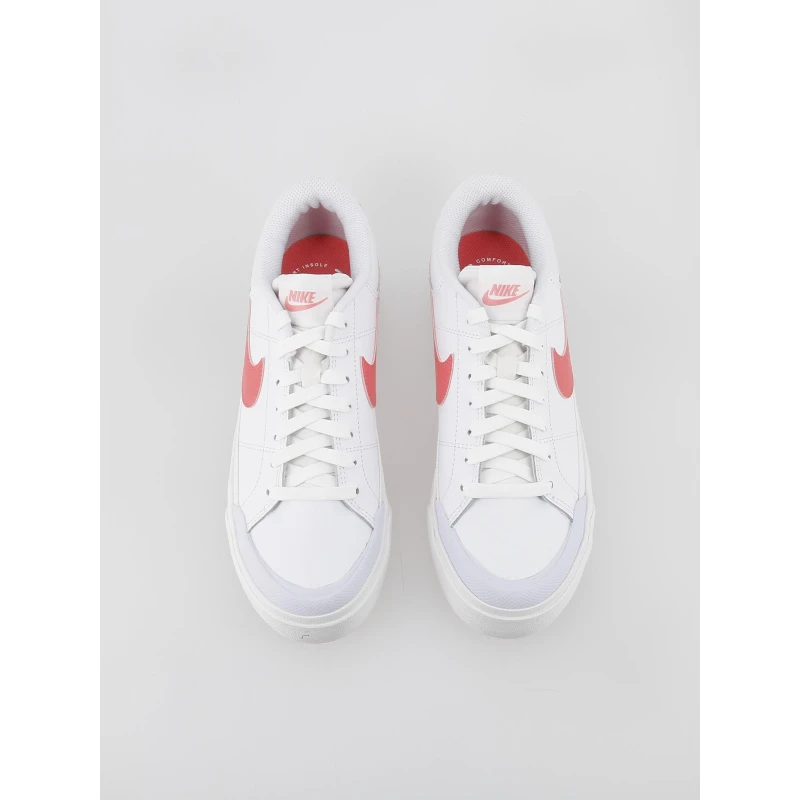 Baskets Plateforme Court Legacy Lift Blanc Rose Femme - Nike – Image 4