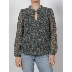 Blouse Ditsy Bleu Femme - Only
