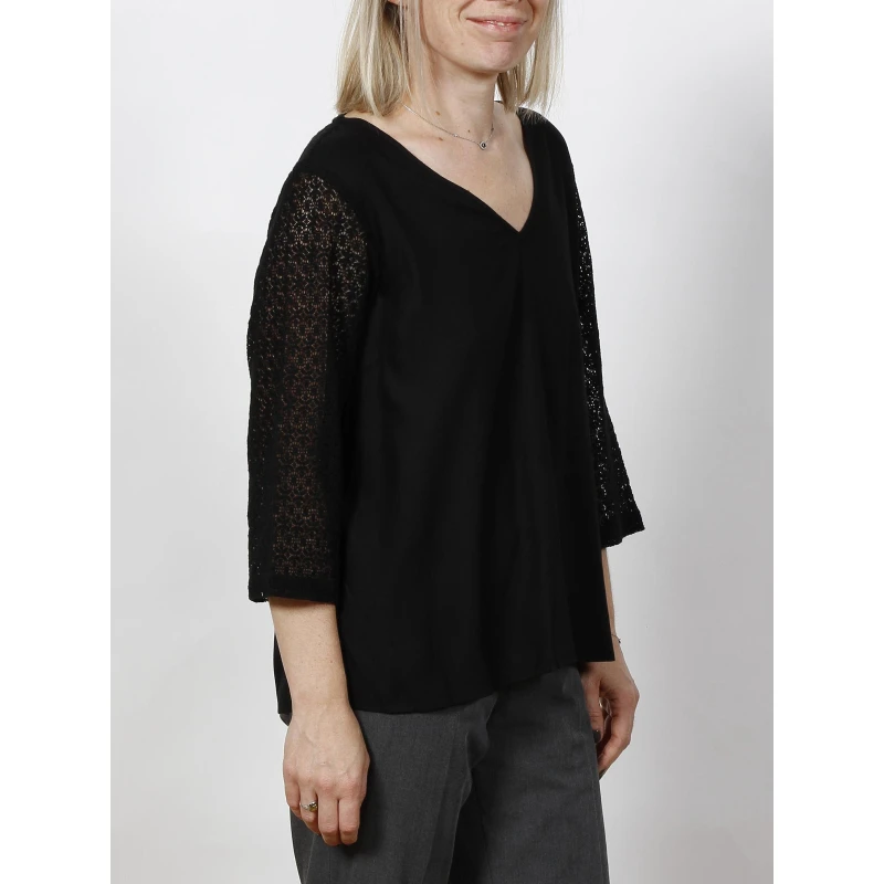 Vero Moda Blouse Mia Noir Femme - VĂ©ro Moda â Image 3