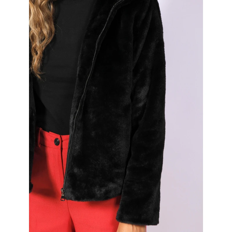 Blouson Classic Ă Fourrure Noir Femme - Tiffosi â Image 4