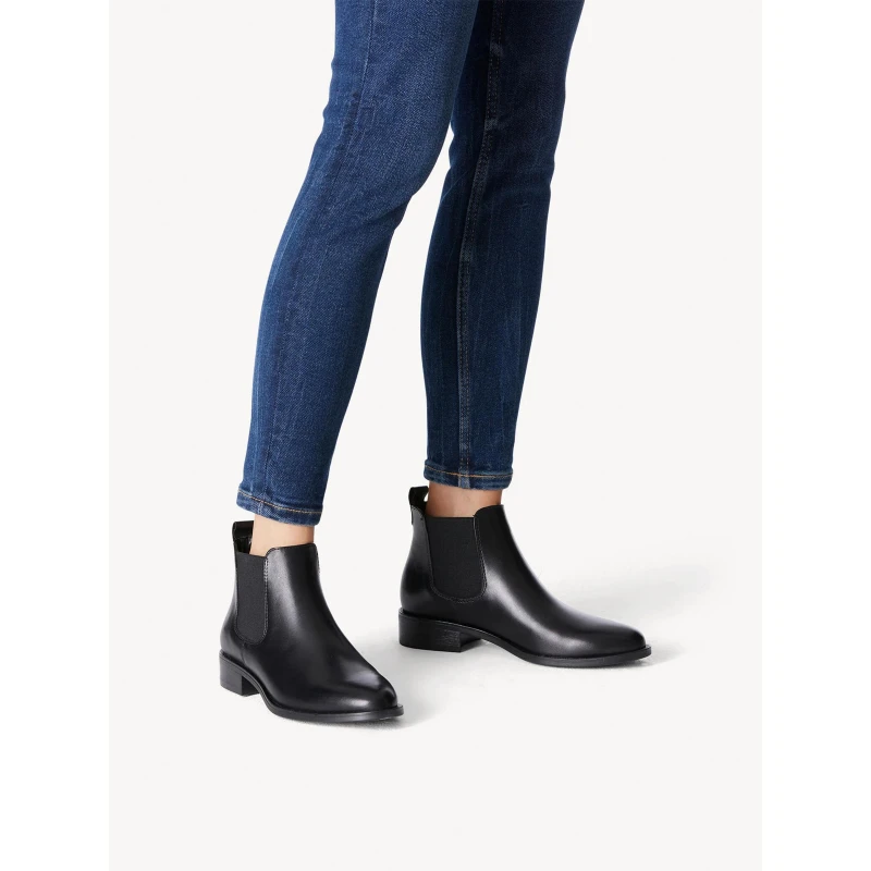 Boots Cuir Uni Basique Noir Femme - Tamaris – Image 4