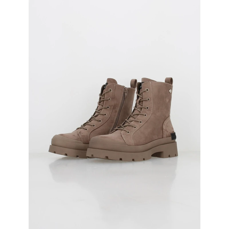 Boots Plateforme à Lacets Microfibre Marron Femme - Xti – Image 2