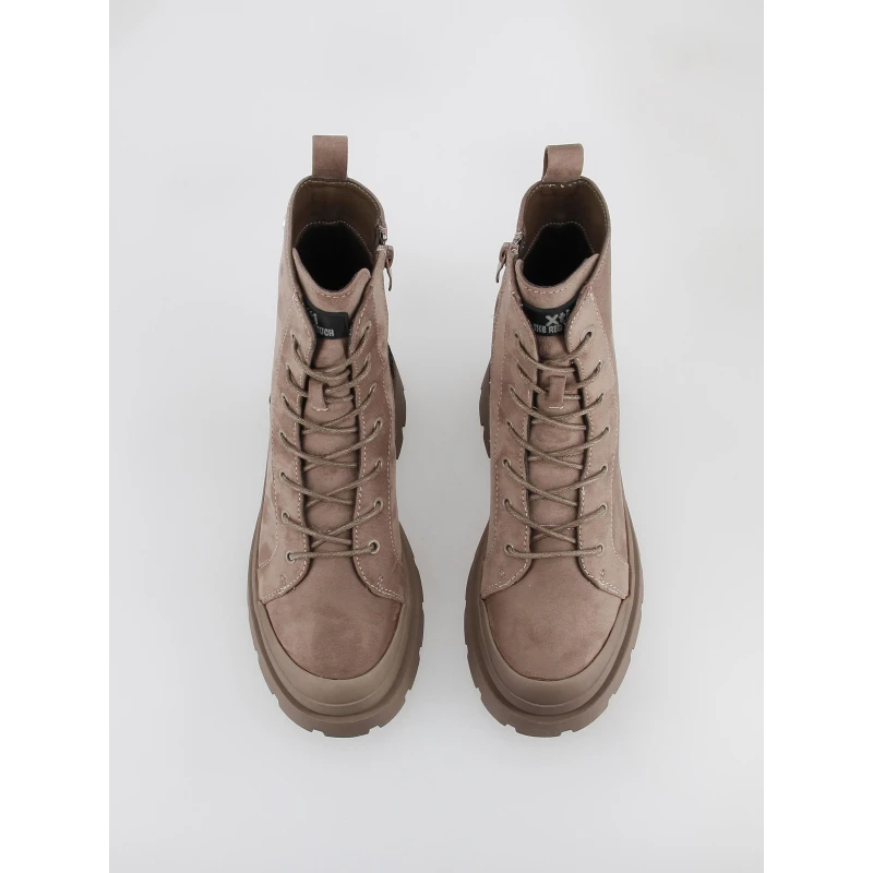 Boots Plateforme à Lacets Microfibre Marron Femme - Xti – Image 4