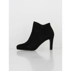 Bottines à Talons Suédine Noir Femme - Tamaris