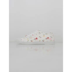 Chaussures En Toile Fleurs Tila Blanc Femme - Le Temps Des Cerises