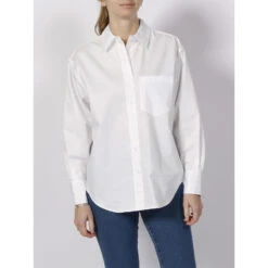 Chemise Oversize Relaxed Blanc Femme - Calvin Klein