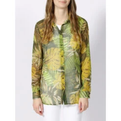 Chemisier à Fleurs Clouis Vert Femme - Guess