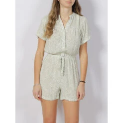 Combi-short Menny Playsuit Vert Blanc Femme - Vero Moda