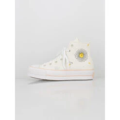 Converse Plateforme Chuck Taylor All Star Beige Brodé Femme