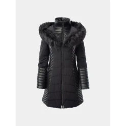 Doudoune Longue Bi-matière New Oxana Noir Femme - Guess