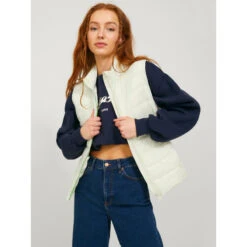 Doudoune Sans Manche Nora Lightweight Beige Femme - JJXX