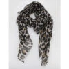 Foulard Leo Motif Animalier Noir Femme - Morgan