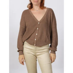 Gilet Cardigan Sun Uni Marron Femme - Vero Moda