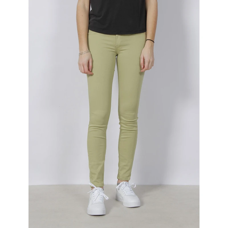 Jean Skinny Double Up One Size Vert Femme - Tiffosi