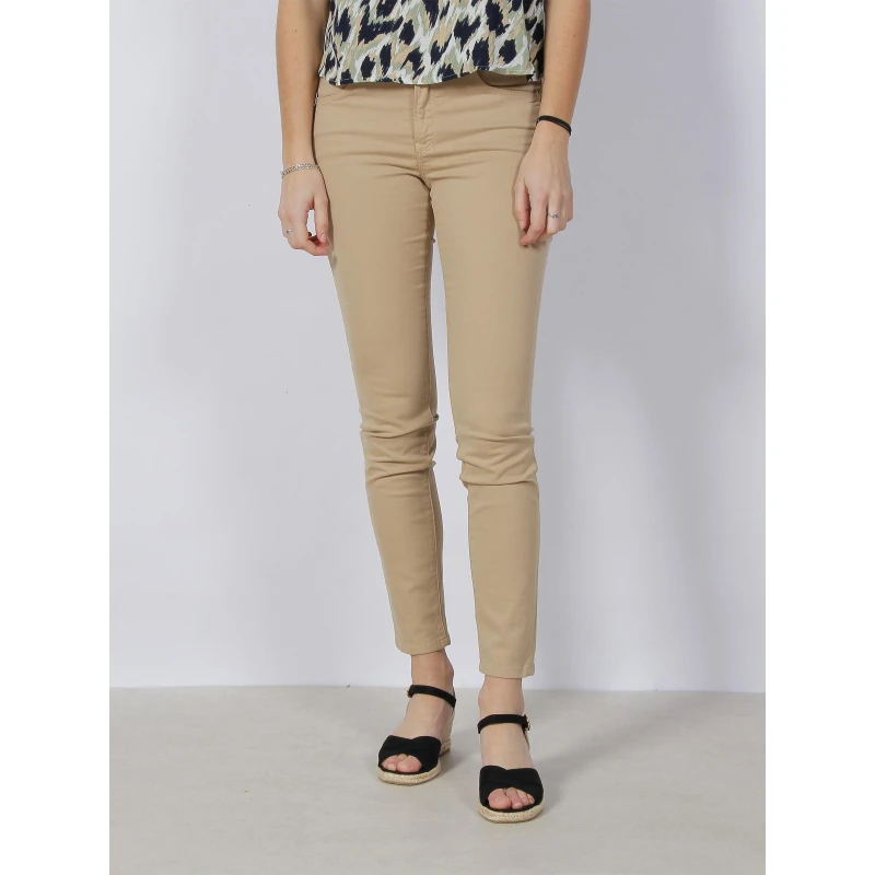 Jean Skinny Secret Push In Beige Femme - Salsa
