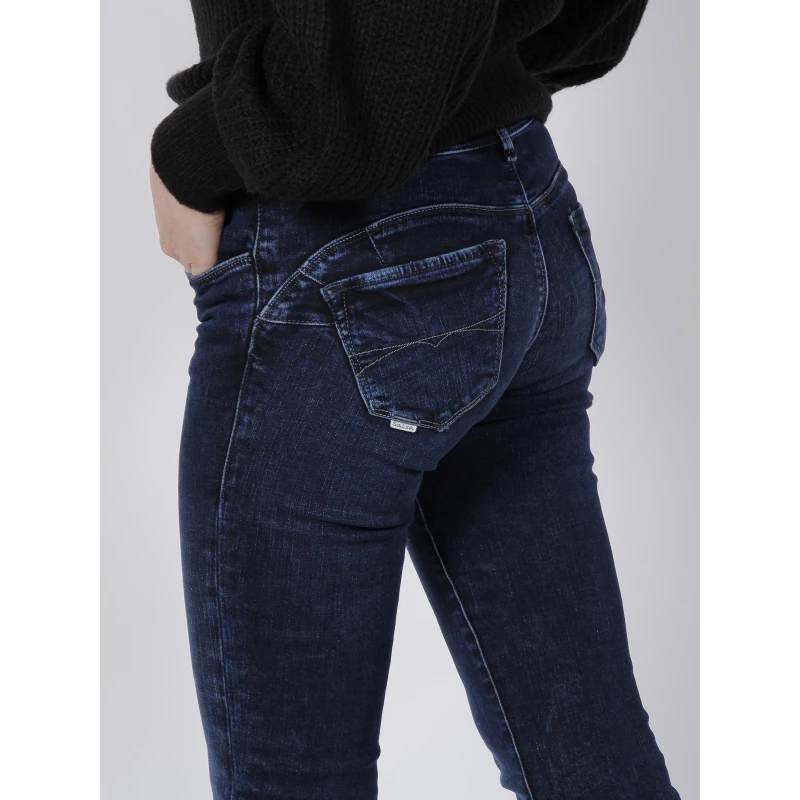 Jean Skinny Wonder 30 Bleu Marine Femme - Salsa â Image 4