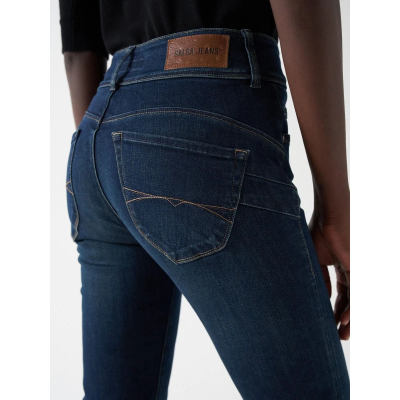 Jean Slim Secret Bleu Marine Femme - Salsa Jeans â Image 3