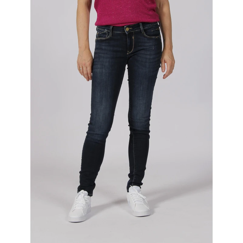 Jean Slim Taille Basse Urselle Bleu Femme - Le Temps Des Cerises