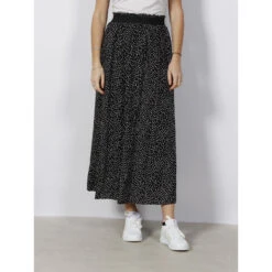 Jupe Midi Ă Pois Venedig Noir Femme - Only