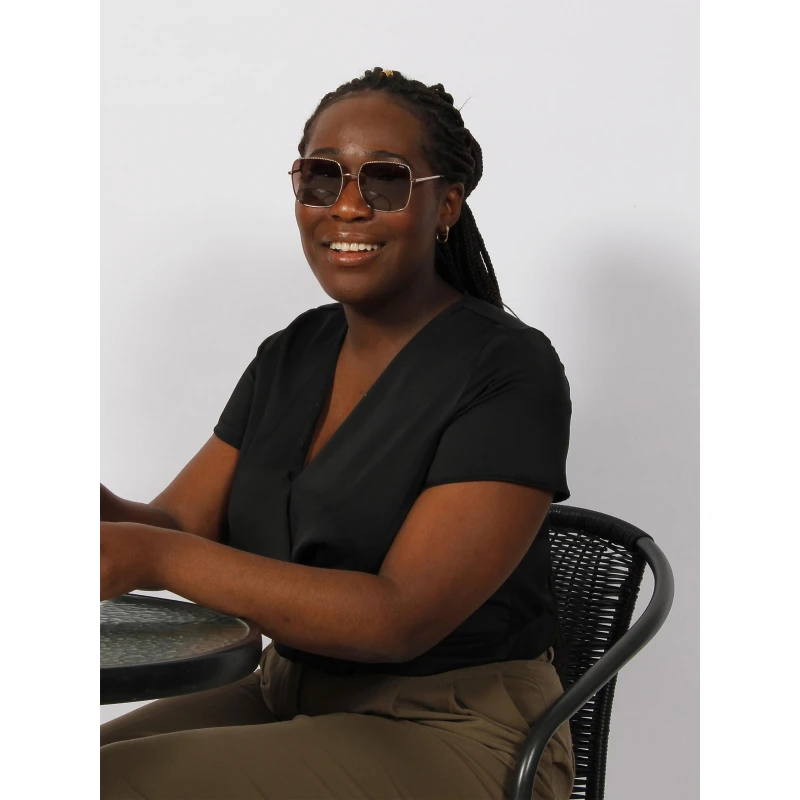 Lunettes De Soleil Carré Cat.2 Bronze Doré Femme - Invu – Image 2