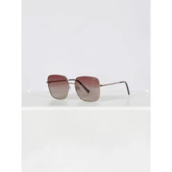 Lunettes De Soleil Carré Cat.2 Bronze Doré Femme - Invu