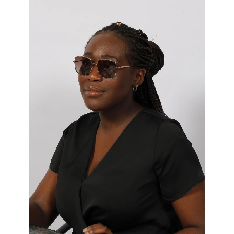 Lunettes De Soleil Carré Cat.2 Bronze Doré Femme - Invu – Image 4