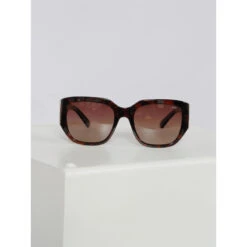 Lunettes De Soleil Carré Cat.3 écaille Marron Doré Femme - Invu