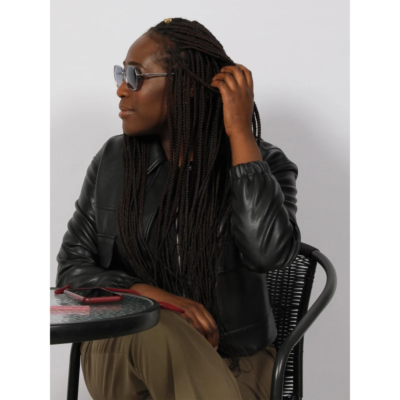 Lunettes De Soleil Cat.2 Bleu Argenté Femme - Invu – Image 2