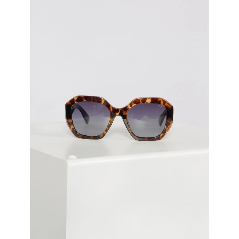 Lunettes De Soleil Cat.3 écaille Marron Bleu Femme - Invu – Image 3