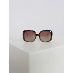 Lunettes De Soleil Large Carré Cat.2 écaille Marron Femme - Invu