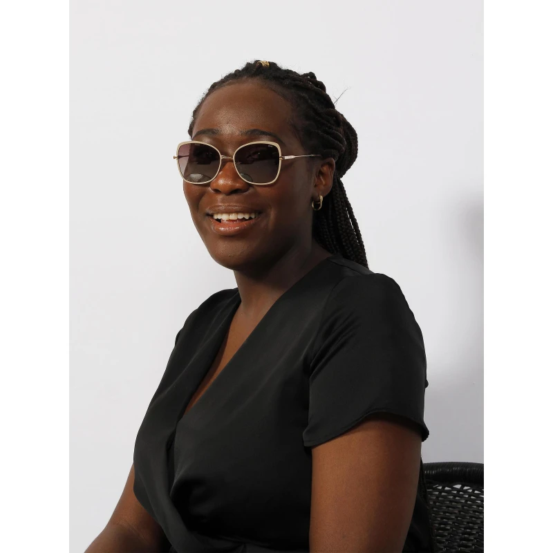 Lunettes De Soleil Papillon Cat.2 Beige Doré Femme - Invu – Image 4