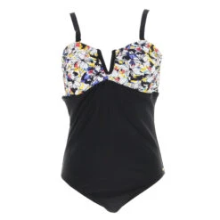 Maillot De Bain 1 Pièce Folkflower Noir Femme - Treeker 9