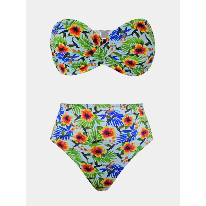 Maillot De Bain 2 Pièces Floral Emma Bleu Femme - Grain De Sable – Image 2