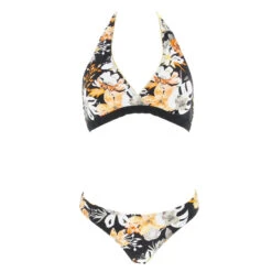 Maillot De Bain 2 Pièces Olivia Noir/orange Femme- Lemon Bay