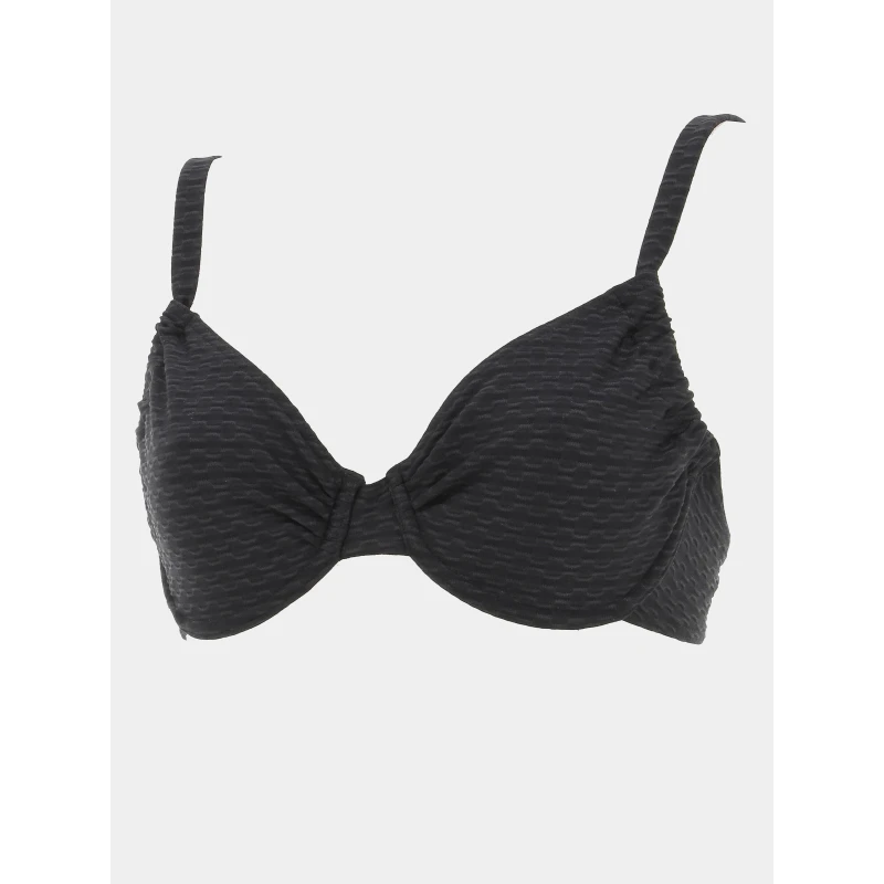 Maillot De Bain 2 Pièces Zigzag Relief Noir Femme - Grain De Sable – Image 3