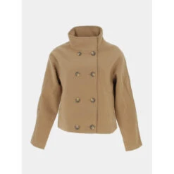 Vero Moda Manteau Court Belinda Marron Femme - Véro Moda