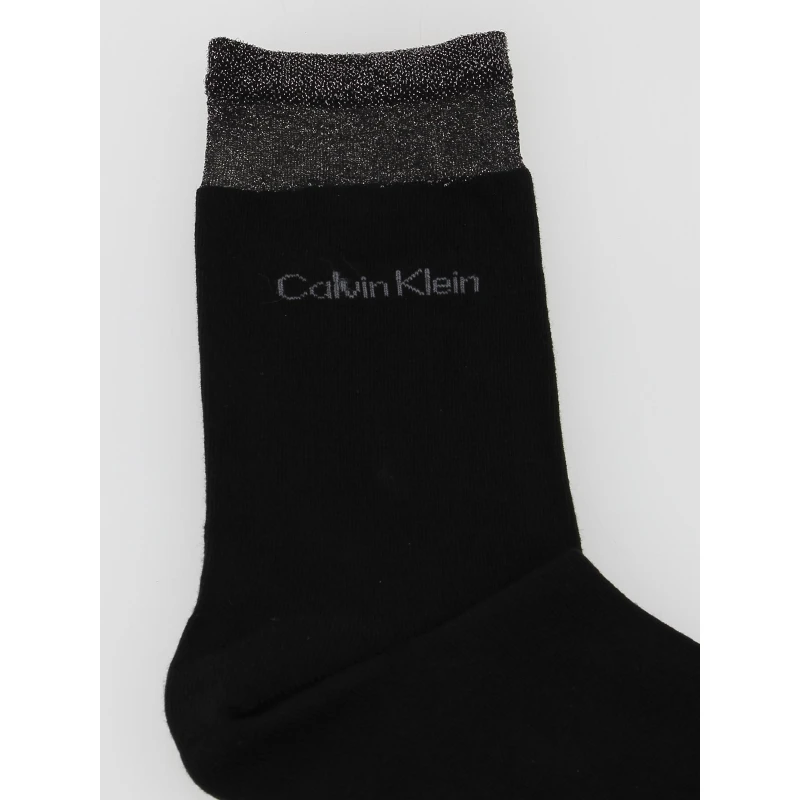 Pack 4 Paires De Chaussettes Paillettes Noir Femme - Calvin Klein â Image 4