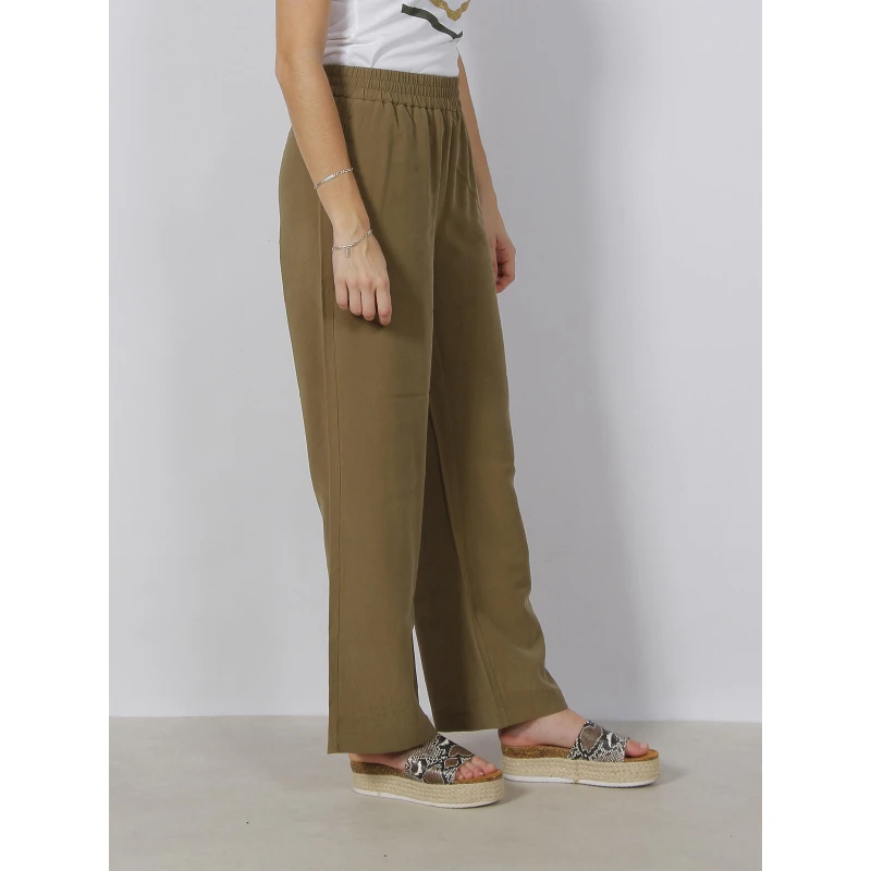 Pantalon Large Carmen Kaki Femme - Vero Moda â Image 3