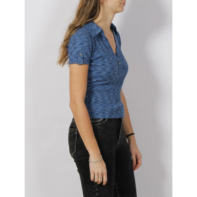 Polo Côtelé Latifah Bleu Chiné Femme - Guess – Image 3