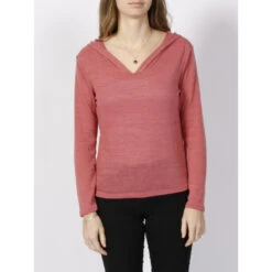 Pull Fin Ă Capuche Deliboz Knit Rose Femme - Sun Valley