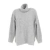 Pull Oversize Col Roulé Chloé Gris Femme - Teddy Smith