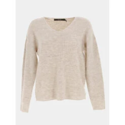 Pull Uni Beige Femme - Vero Moda