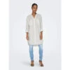 Robe Chemise Oversize Apeldoorn Blanc Femme - Only