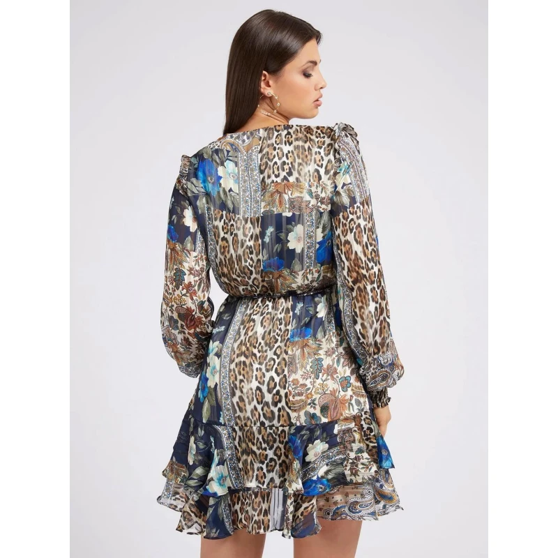 Robe Elea Patchwork Multicolore Femme - Guess â Image 2