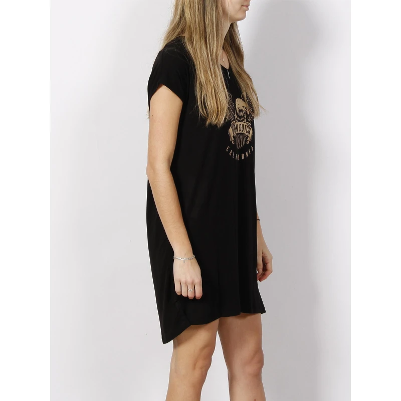 Robe T-shirt Print Logo Noir Femme - Von Dutch â Image 3